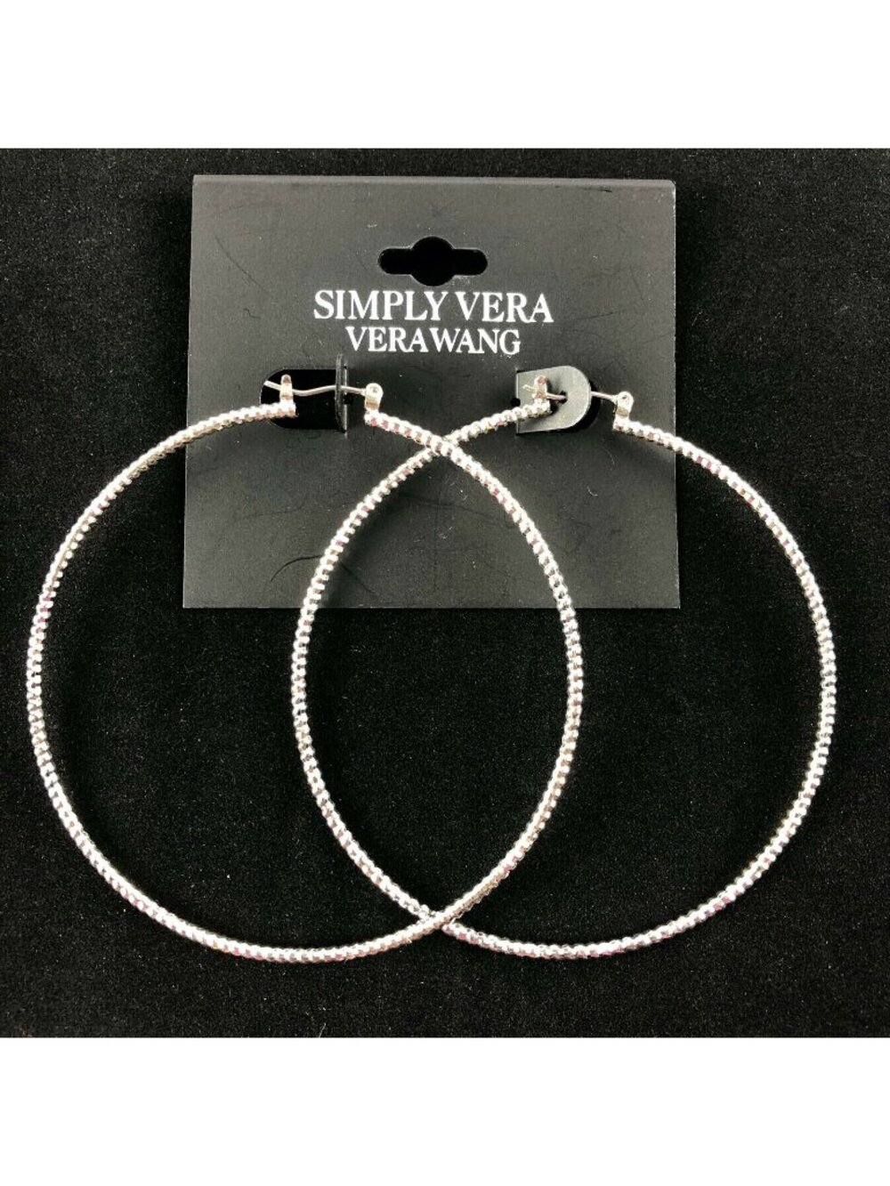 Vera Wang Earrings Silver-tone 2 5/8"